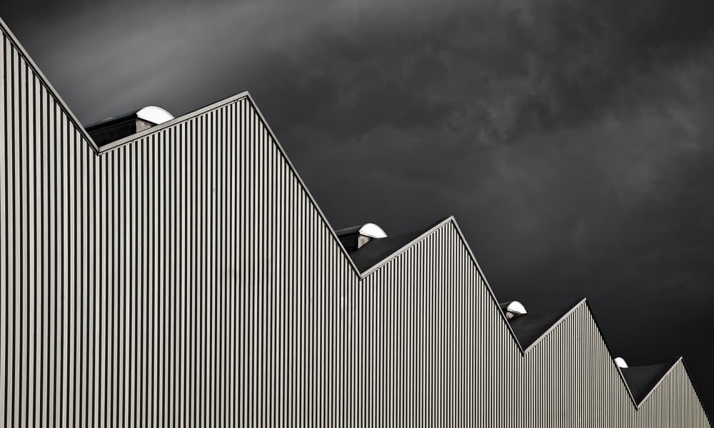 Geometric Sawtooth Roof by Gilbert Claes — canvas wall art