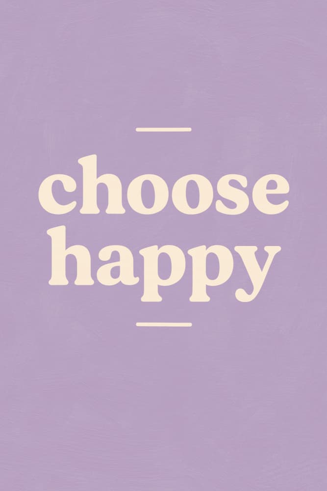 Choosehappy(purple) by Treechild — canvas wall art