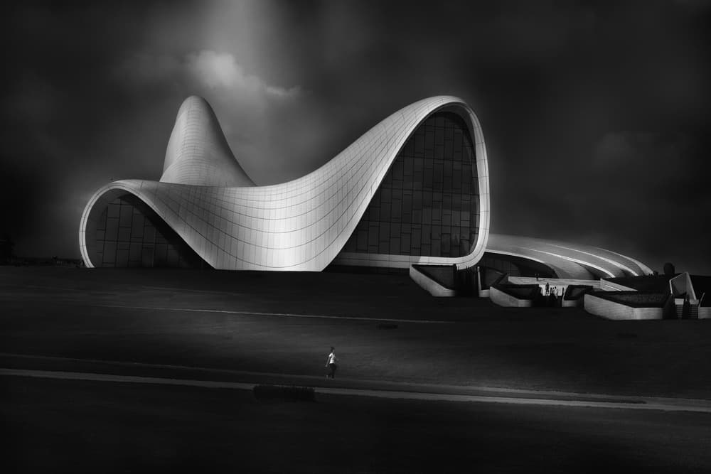 Dramatic Modern Curves by Olavo Azevedo — canvas wall art