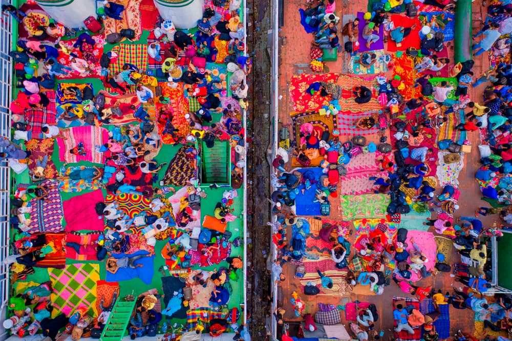 Vibrant Crowd Patterns by Azim Khan Ronnie — canvas wall art