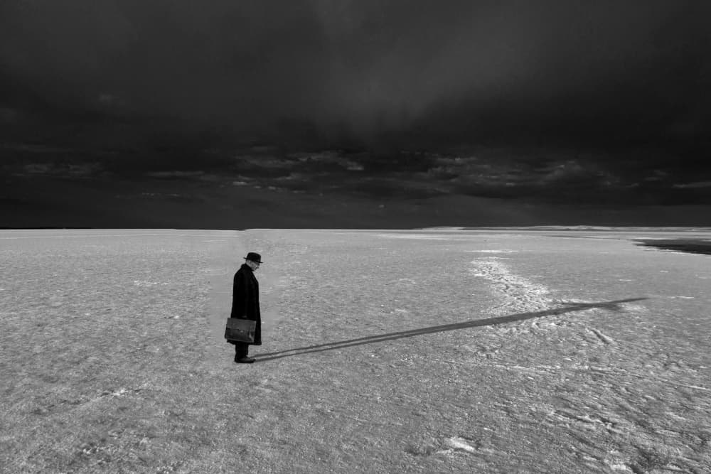 Lone Man Dark Sky by Ramiz Sahin — canvas wall art