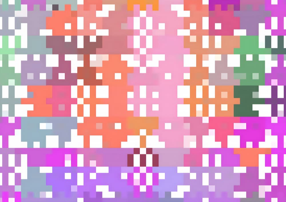 Vibrant Pixel Pattern by Josie George — canvas wall art