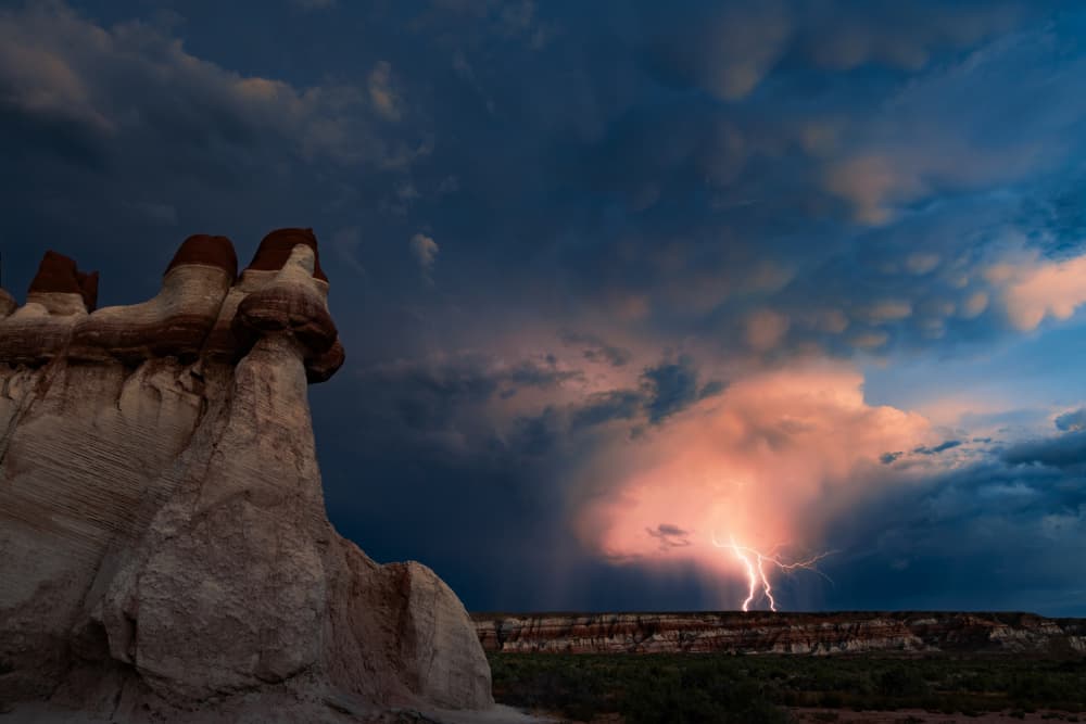 Dramatic Desert Lightning by Li Ying — canvas wall art