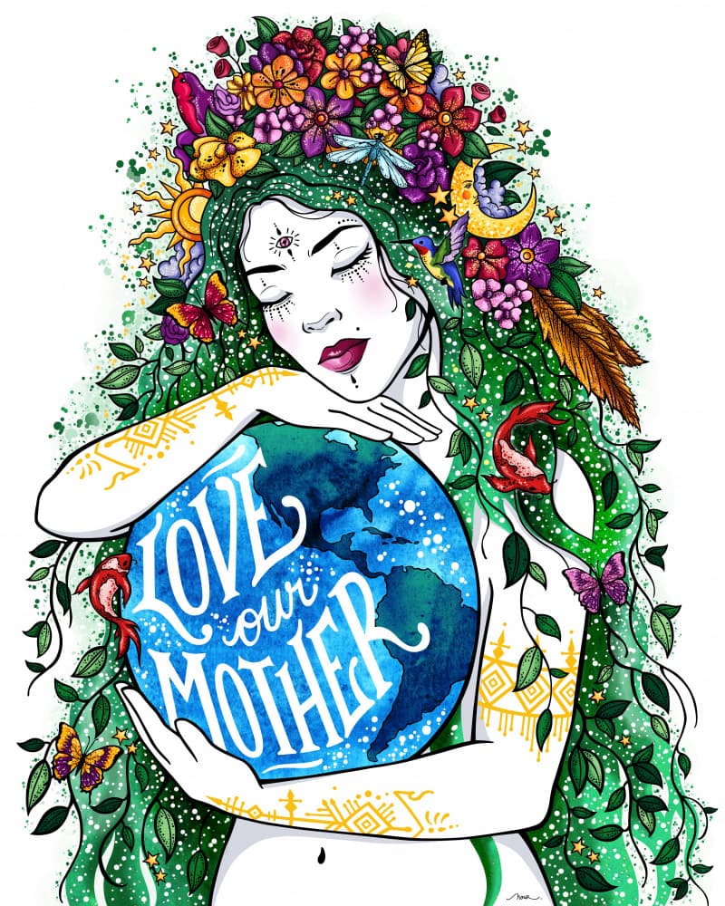 Mother Earth's Embrace by Nour Tohme — canvas wall art