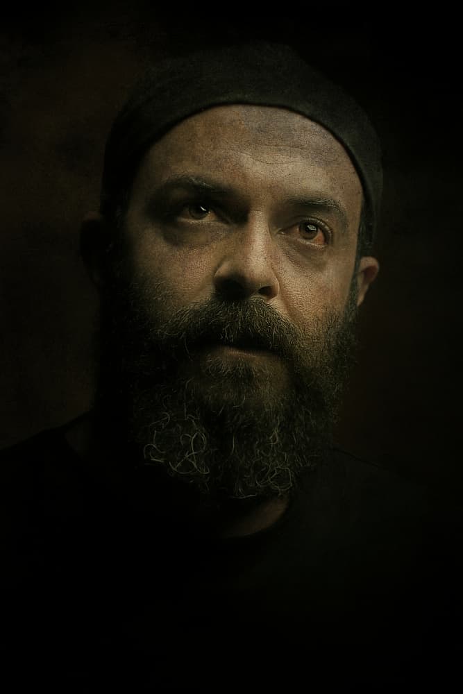 Pensive Bearded Man by Moein Hasheminasab — canvas wall art
