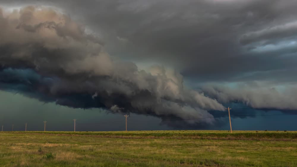 Dramatic Prairie Storm by Jun Zuo — canvas wall art