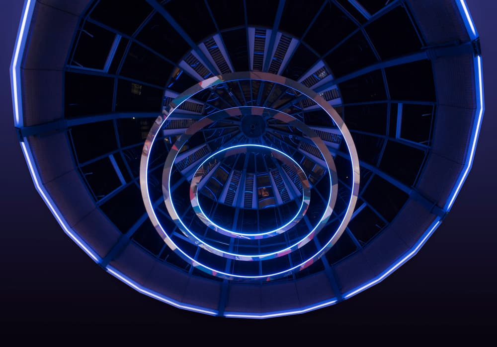 Abstract Blue Spiral by Greetje van Son — canvas wall art
