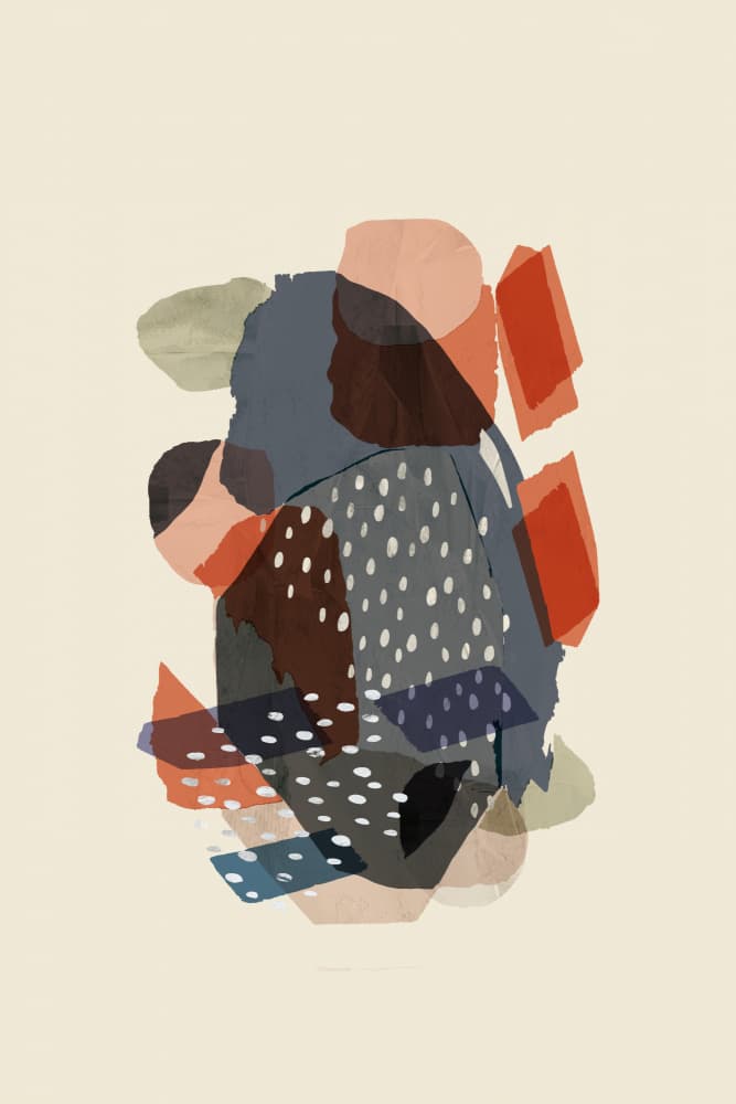 Modern Earthy Collage by cartissi — canvas wall art