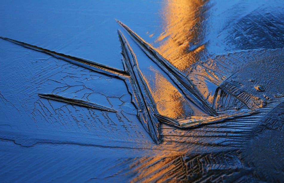 Golden Light on Ice by Bror Johansson — canvas wall art