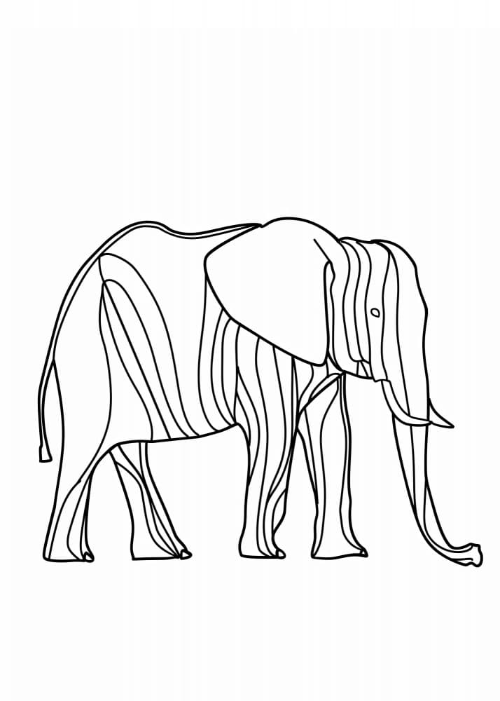 Elegant Elephant Design by Justyna Jaszke — canvas wall art