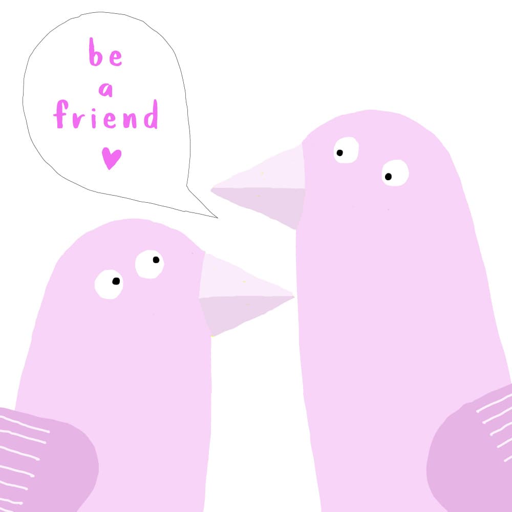 Be A Friend Birds by Carla Daly — canvas wall art