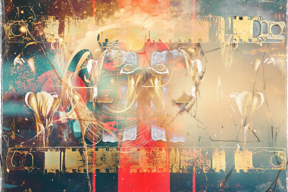 Roaring Gold Lion by Rafal Kulik — canvas wall art