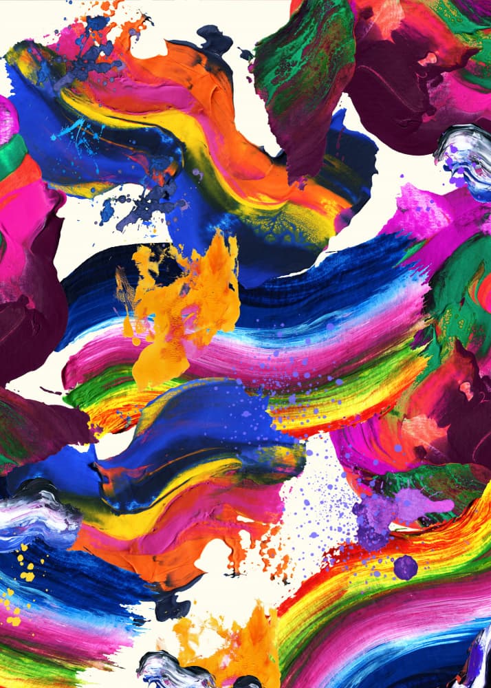 Vibrant Paint Strokes by RS LAB STUDIO — canvas wall art