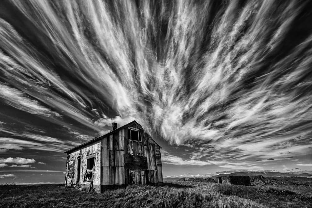 Abandoned House Dramatic Sky by Þorsteinn H. Ingibergsson — canvas wall art