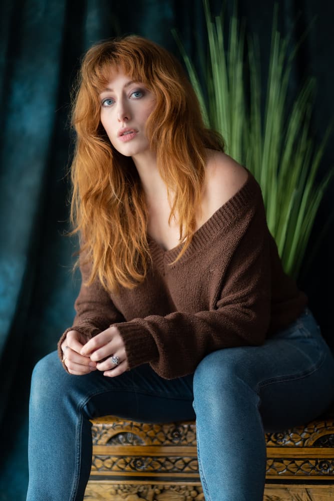 Pensive Redhead Gaze by Colin Dixon — canvas wall art