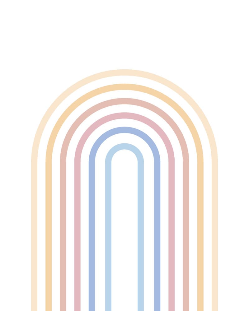 Minimalist Pastel Rainbow by KsanaKalpa — canvas wall art