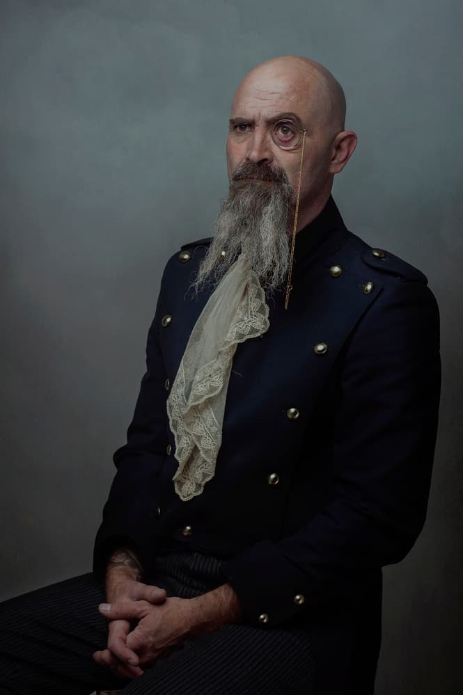 Distinguished Monocle Gentleman by Monika Vanhercke — canvas wall art