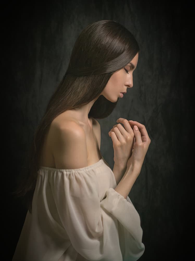 Serene Reflection Portrait by Yuri Shevchenko — canvas wall art