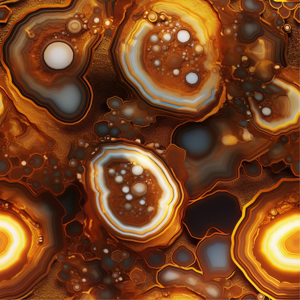 Golden Agate Layers by Bilge Paksoylu — canvas wall art