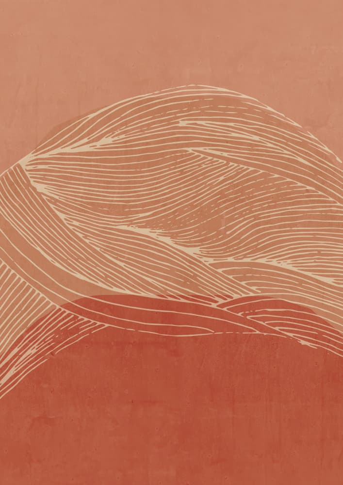 Terracotta Desert Landscape by Lucrecia Caporale — canvas wall art