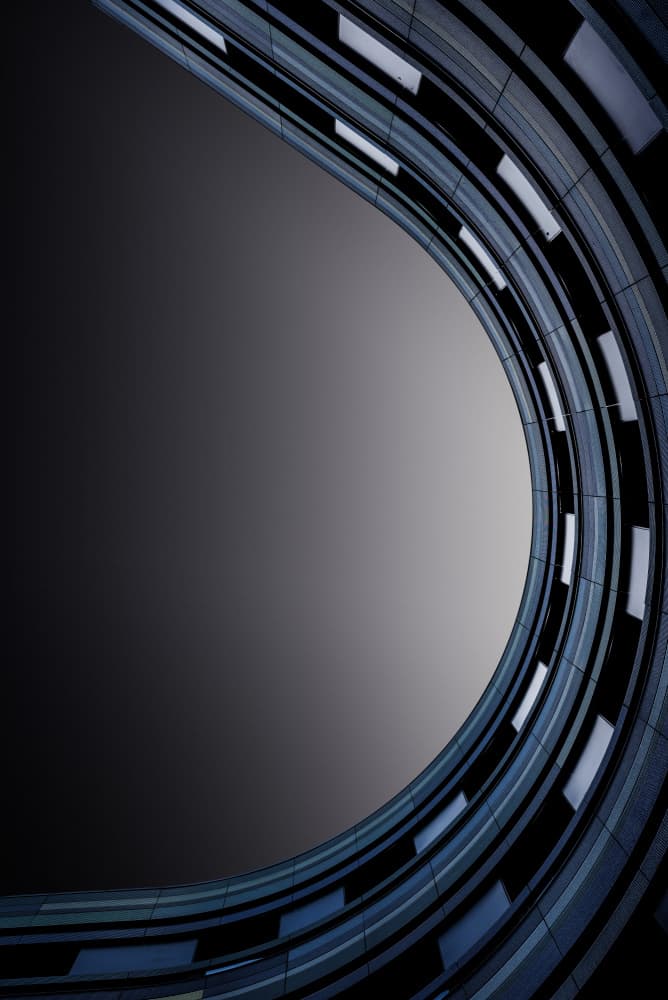 Dark Architectural Curve by Jürgen Muß — canvas wall art
