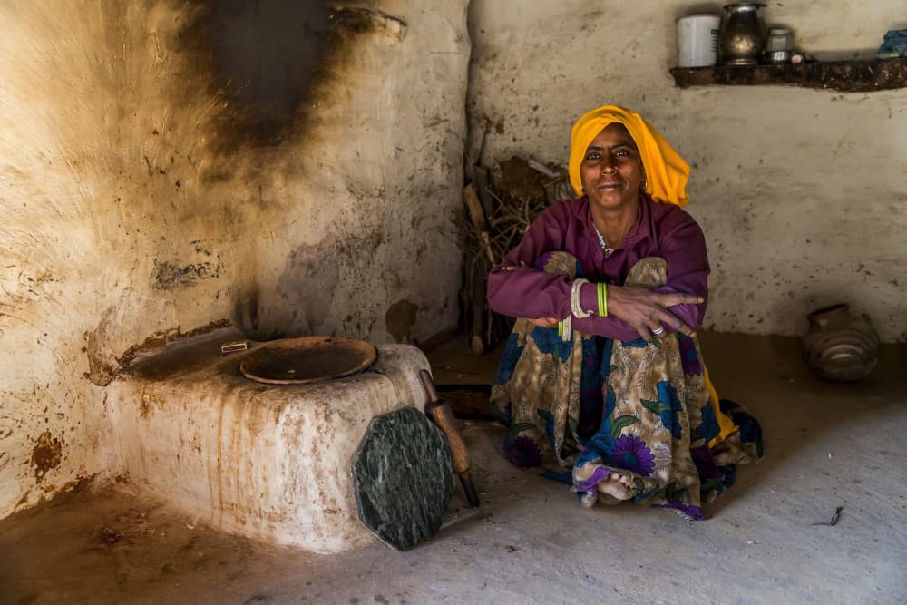 Smiling Woman's Home by Giuseppe DAmico — canvas wall art