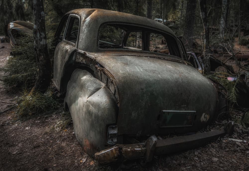 Forgotten Forest Car by Benny Pettersson — canvas wall art