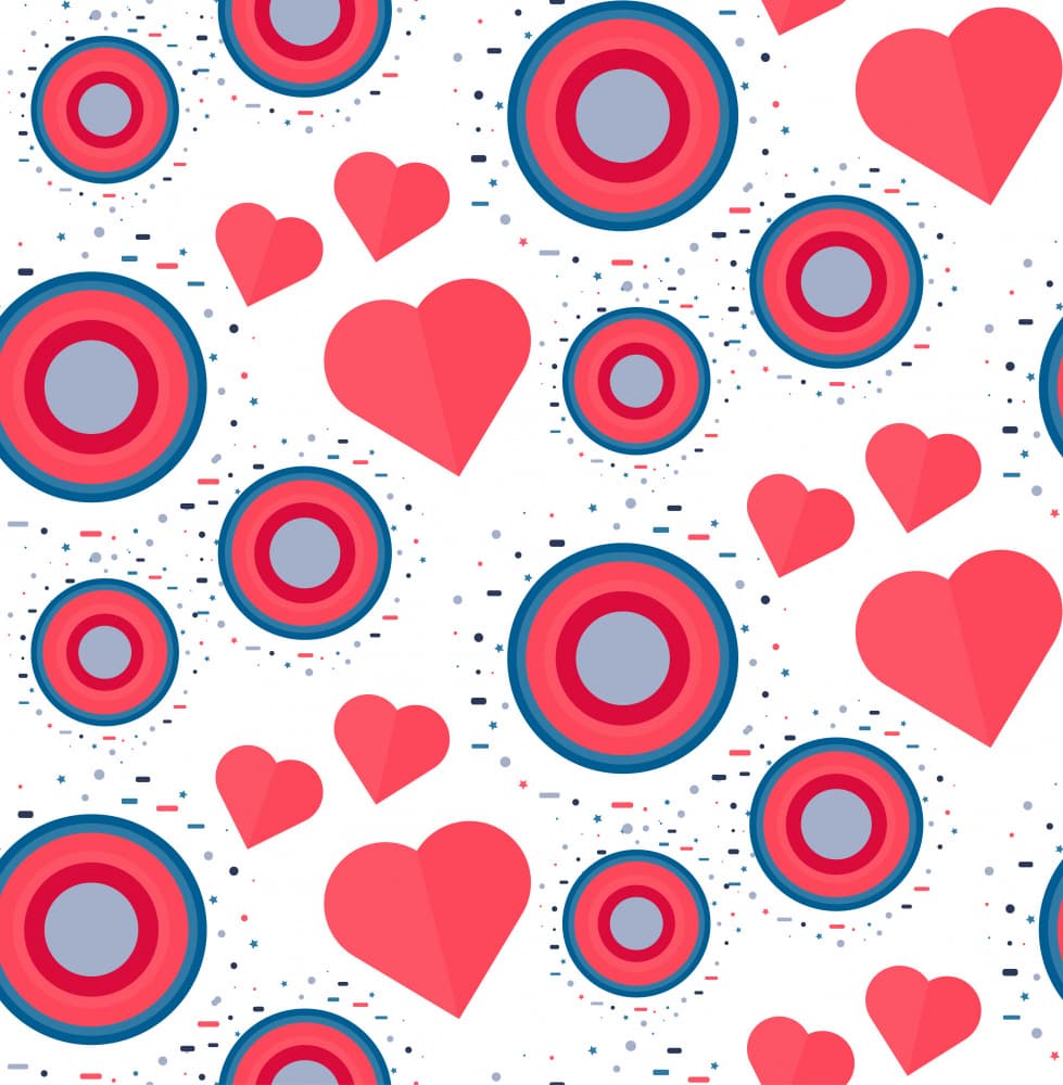 Geometric Love Pattern by Marika Barsrsind β canvas wall art