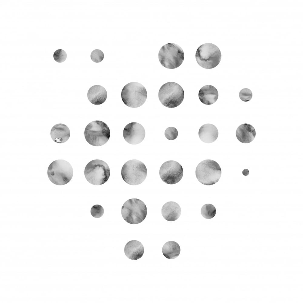 Organic Grey Circles by Fabiana Silveira — canvas wall art