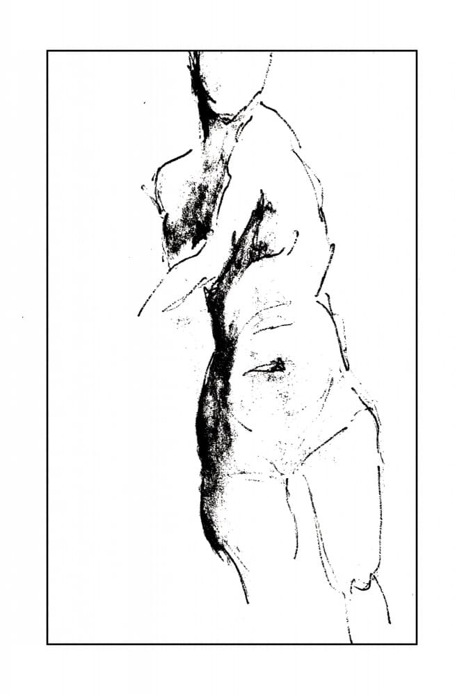 Expressive Nude Figure by Anja Runfors Essén — canvas wall art