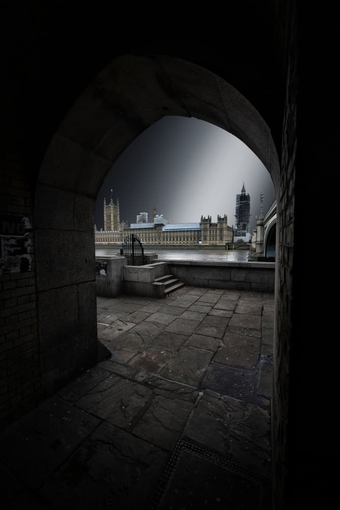Historic London River Arch by Jorge Pimenta — canvas wall art