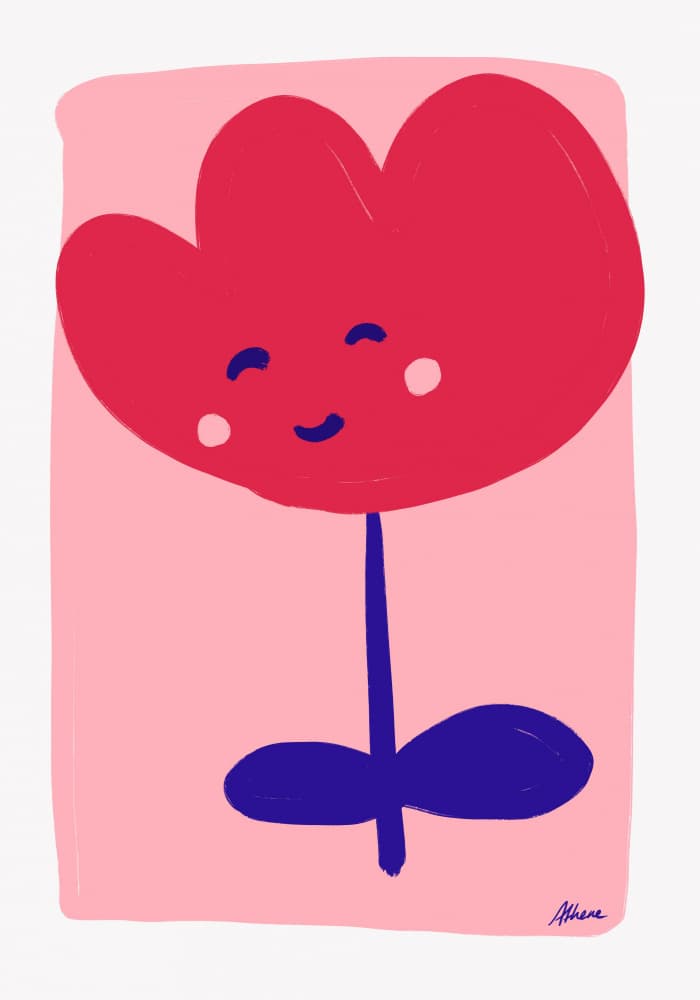 Happy Flower by Athene Fritsch — canvas wall art
