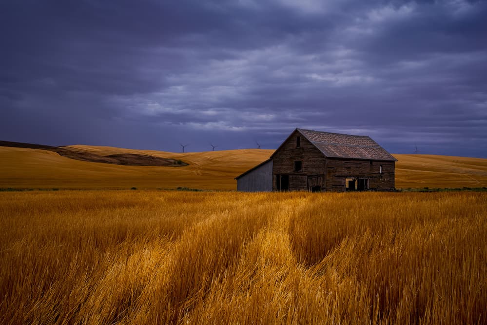 Rustic Barn Storm by Hanping Xiao — canvas wall art