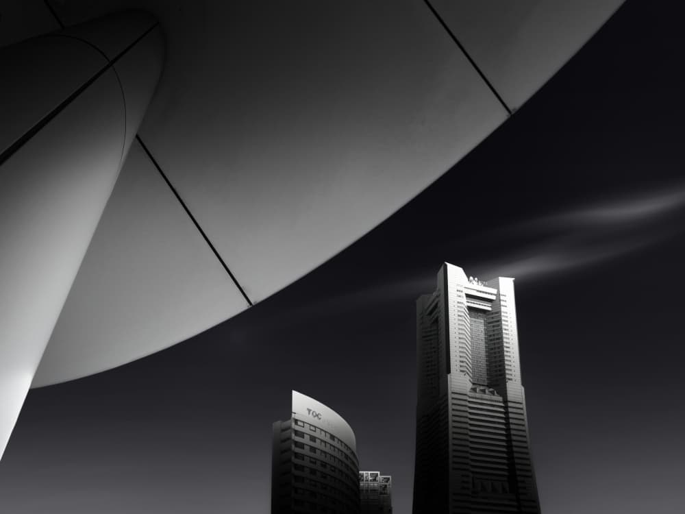 Architectural City Forms by Akira TAKAUE — canvas wall art