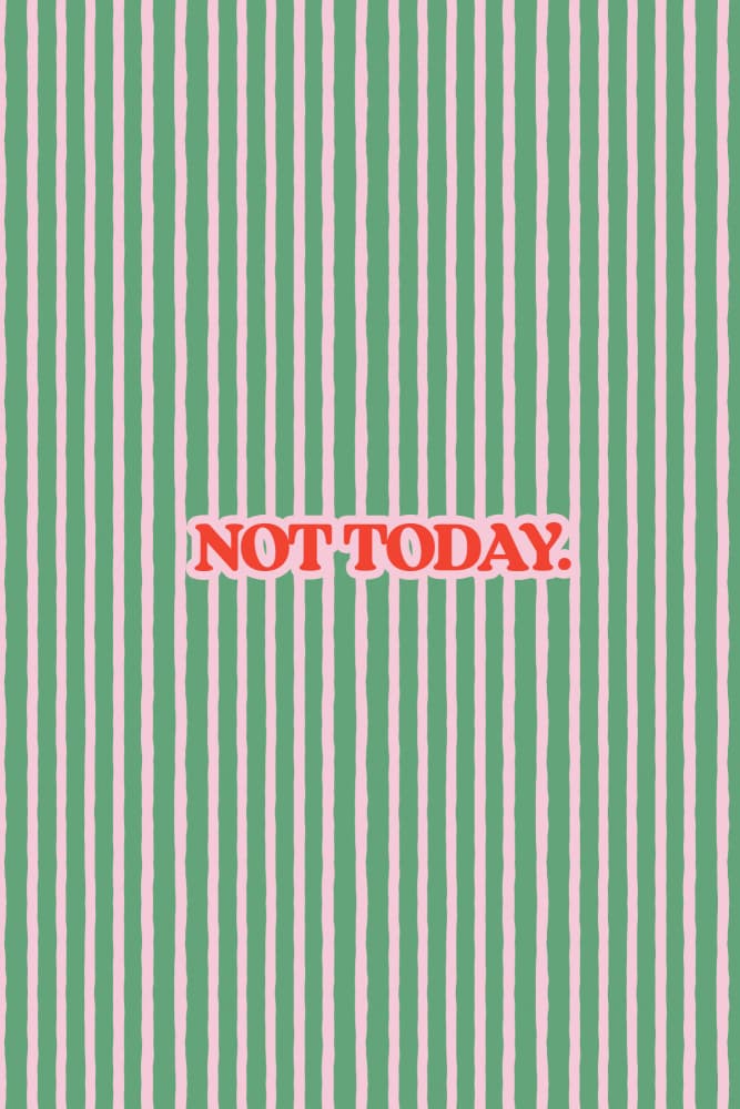 Playful Not Today Message by Treechild — canvas wall art