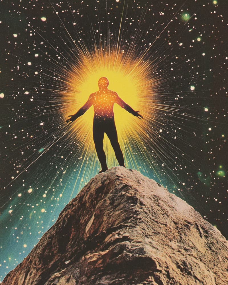 Cosmic Mountain Man by Samantha Hearn — canvas wall art