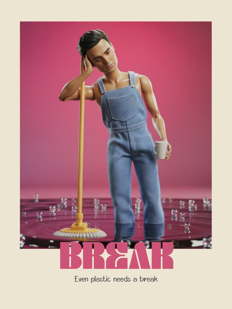 Tired Doll Break Time by Andreas Magnusson — canvas wall art