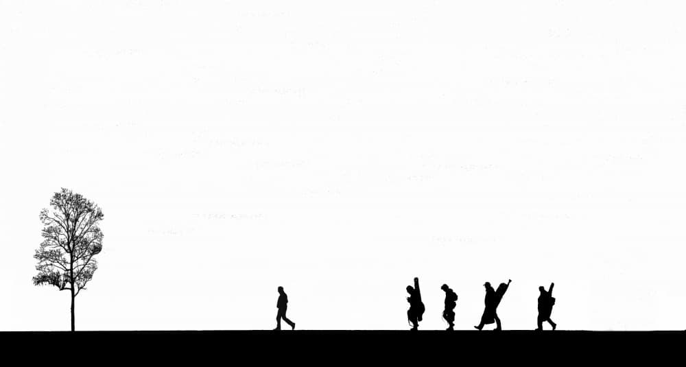 Silhouettes Solitude and Joy by Luciano Caturegli — canvas wall art