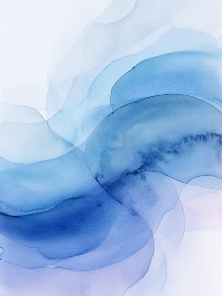 Ethereal Blue Layers by Ohkimiko — canvas wall art