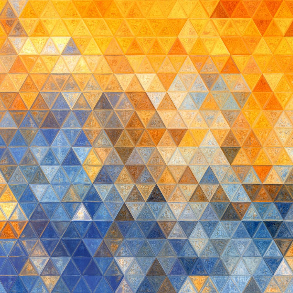 Vibrant Geometric Gradient by Justyna Jaszke — canvas wall art