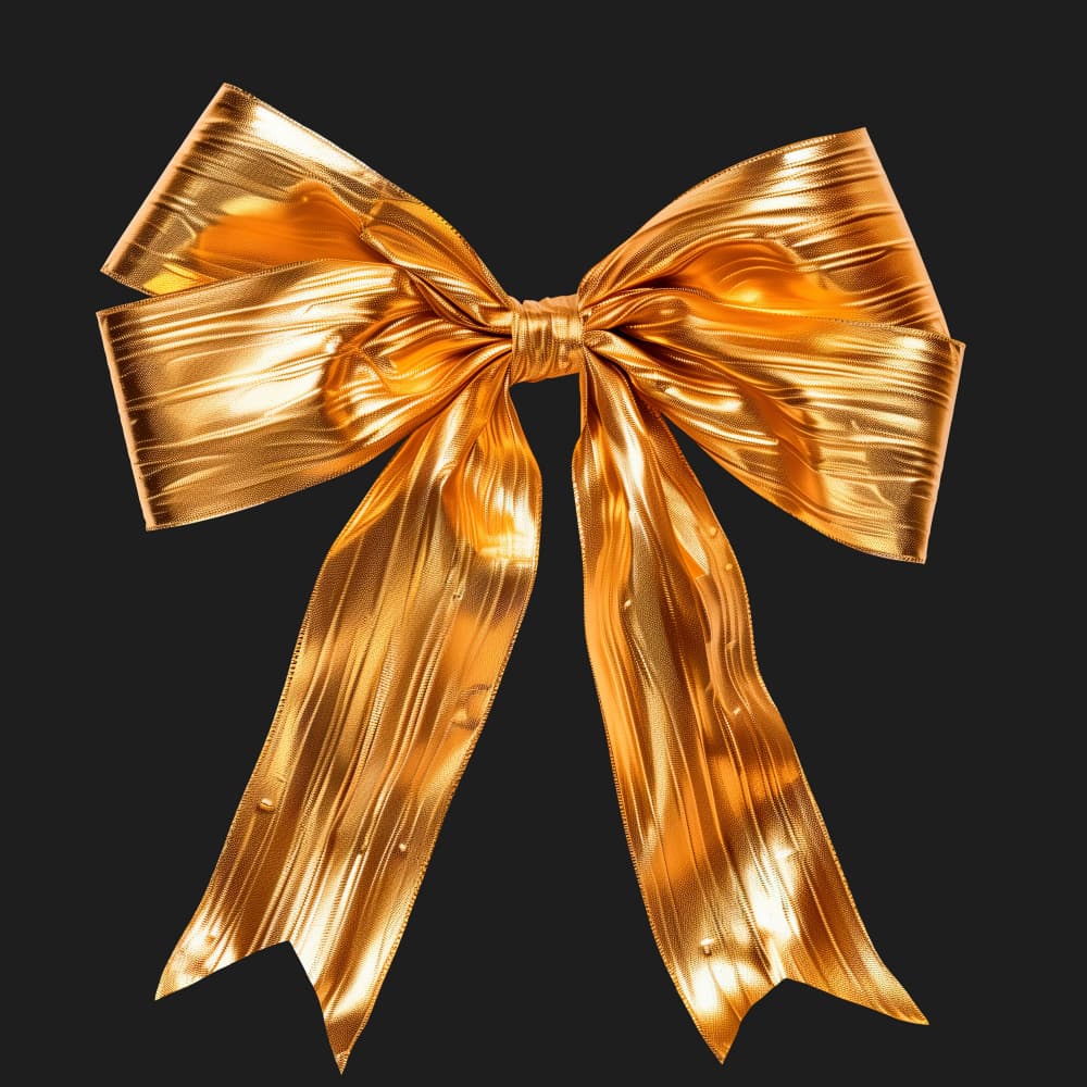 Golden Gift Bow by Marika Barsrsind β canvas wall art