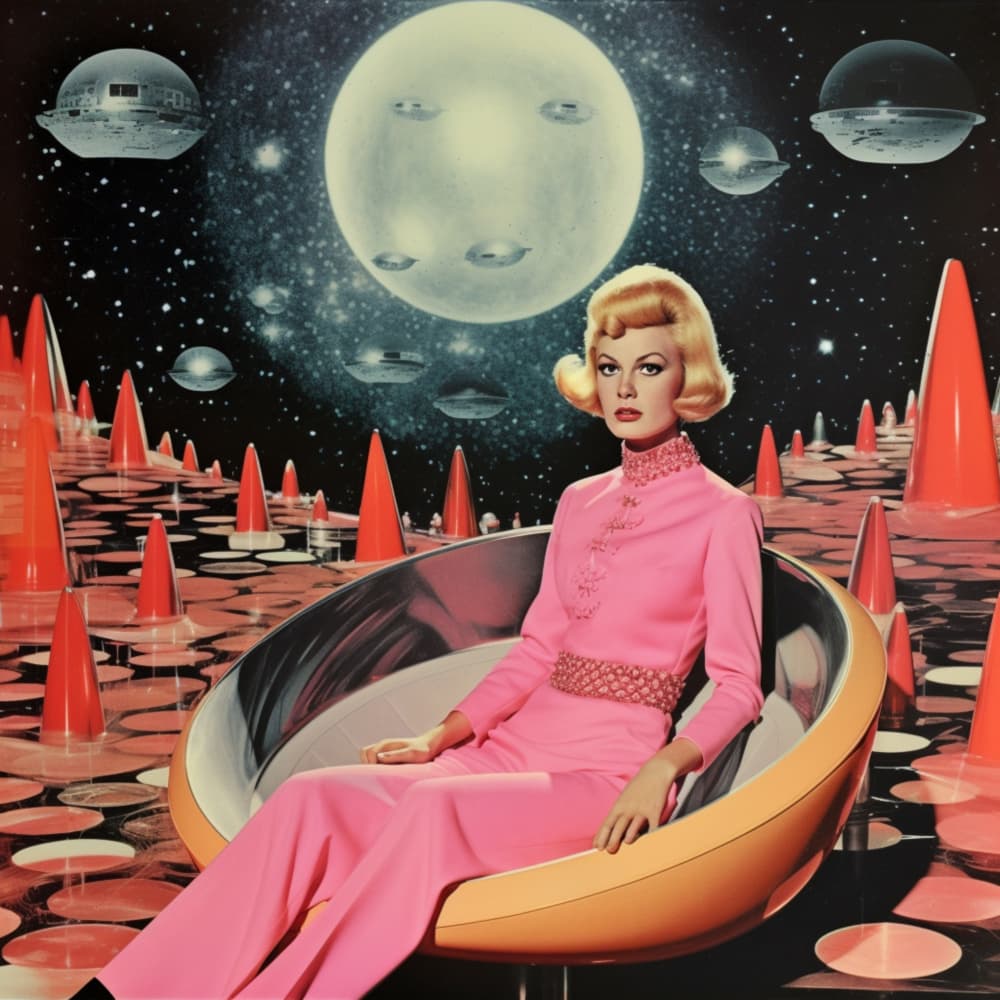 Retro Sci-Fi Woman by Samantha Hearn — canvas wall art