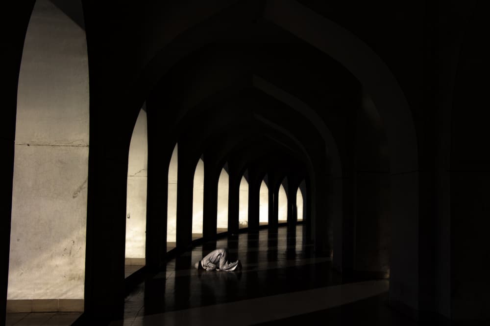 Solitary Prayer Archway by Rakibul Alam Khan — canvas wall art