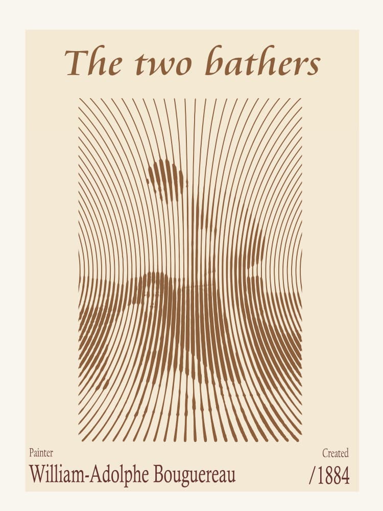 Two Bathers Abstract by Doa Project — canvas wall art