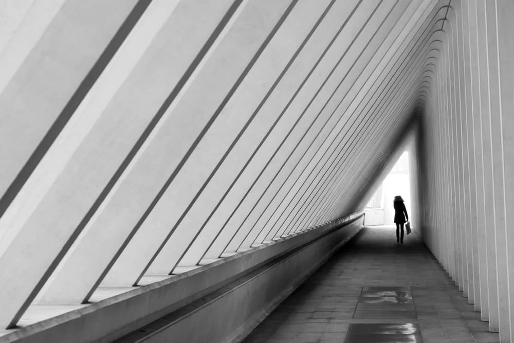 Modern Hallway Silhouette by Lus Joosten — canvas wall art