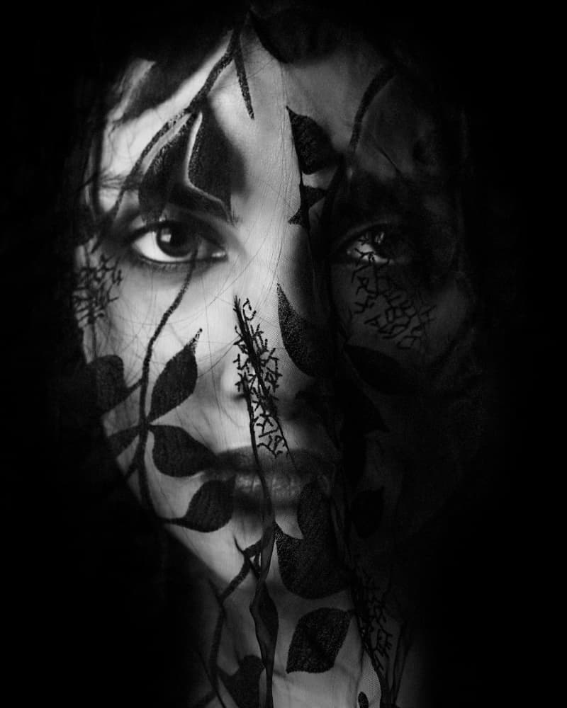 Mysterious Veiled Portrait by Mehdi Mokhtari — canvas wall art
