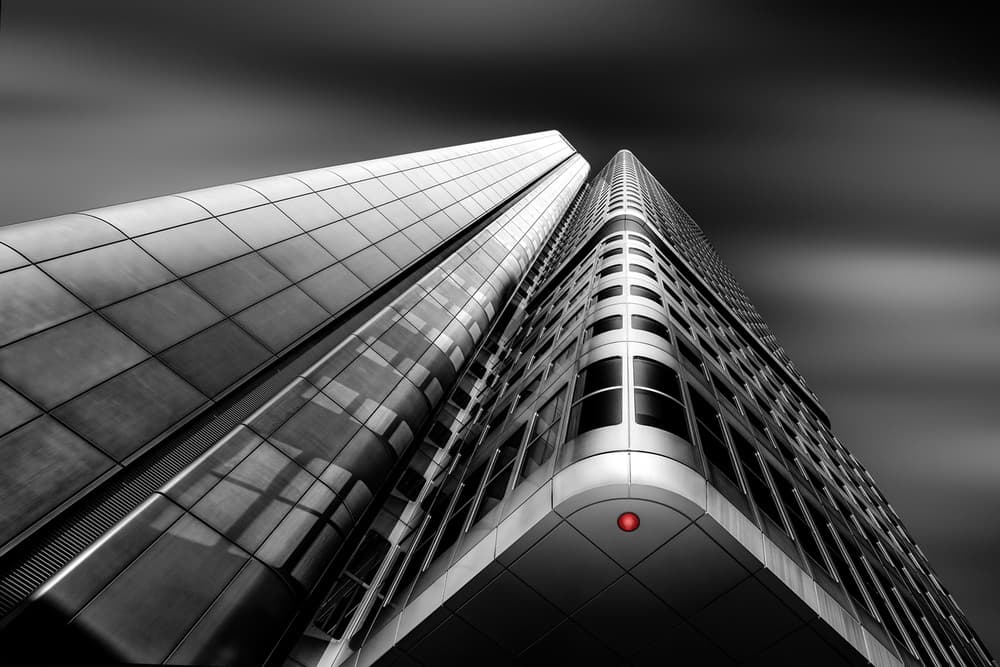 Modern Skyscraper Red Point by Adam Pachula — canvas wall art