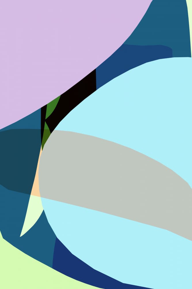Colorful Curved Abstraction by cartissi — canvas wall art
