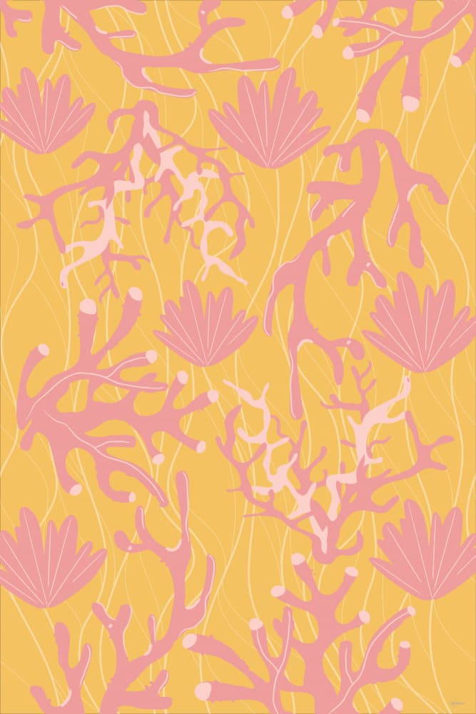 Golden Ocean Coral by Sue Skellern — canvas wall art
