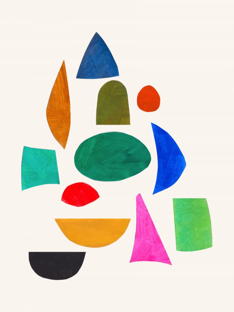 Colorful Abstract Shapes by Ejaaz Haniff — canvas wall art